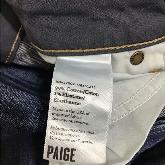 PAIGE Denim Co. Mid Rise Straight Leg Frayed Hem Jeans Size 27 - Picture 8 of 12